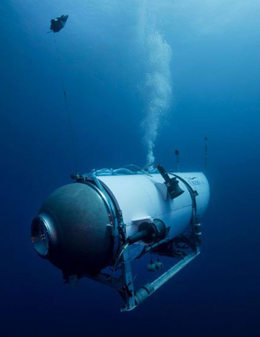 The OceanGate Titan deep-sea submersible is shown in an earlier dive.