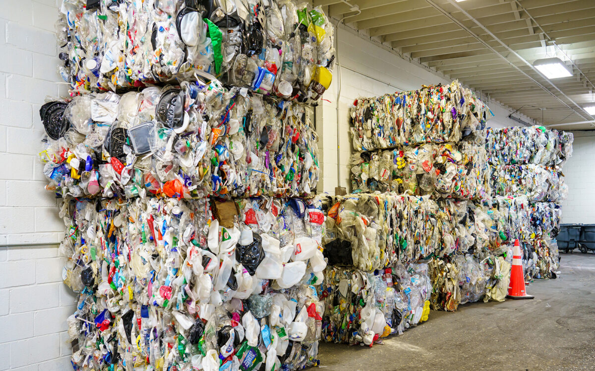 This mixed plastics waste at a CRDC facility will serve as raw material for the firm’s RESIN8 concrete additive.