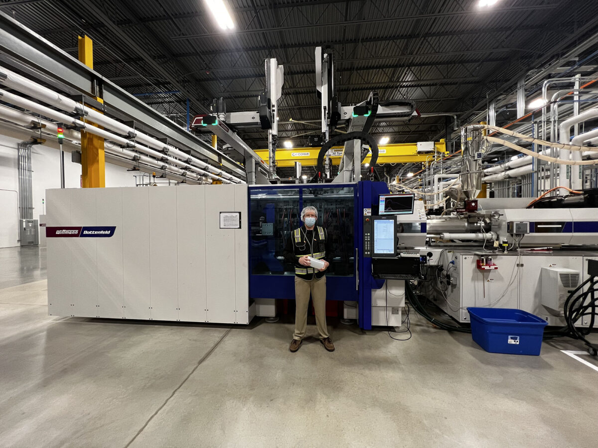Comar plant manager Jim Spalding at the West Bend, Wis., facility.