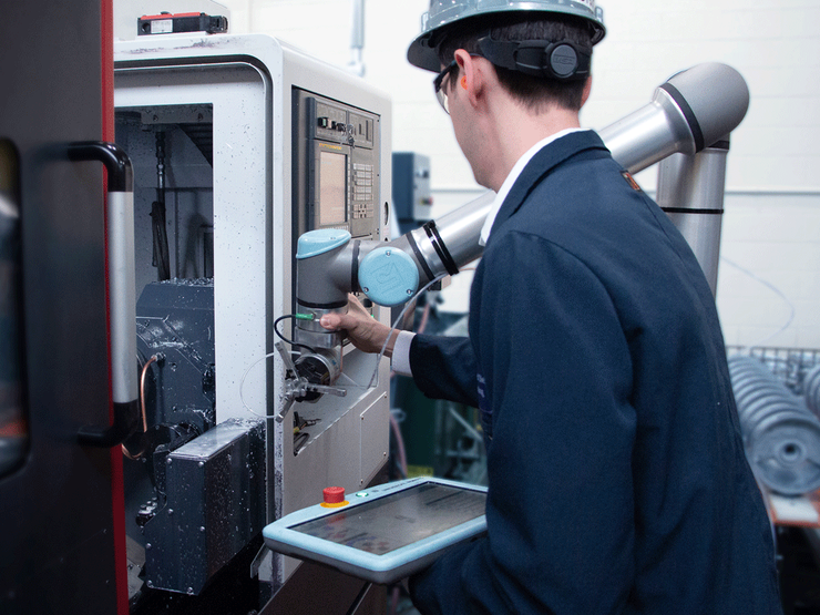 Cobots offer easy programming, can be integrated into advanced work cells and are safe around humans.