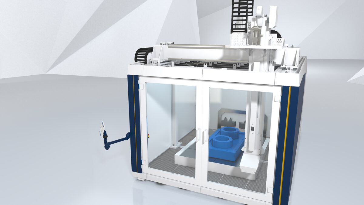 KraussMaffei’s new powerPrint AM model prints products with a volume of up to 10 cubic meters (353.14 cubic feet).