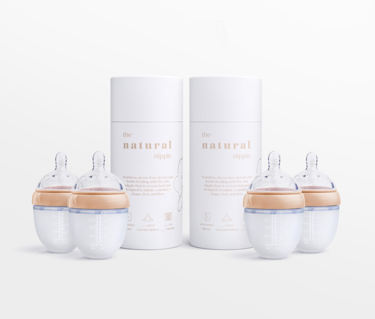 Silicone Natural Nipple Infant Feeding Baby Bottle Starter Kit