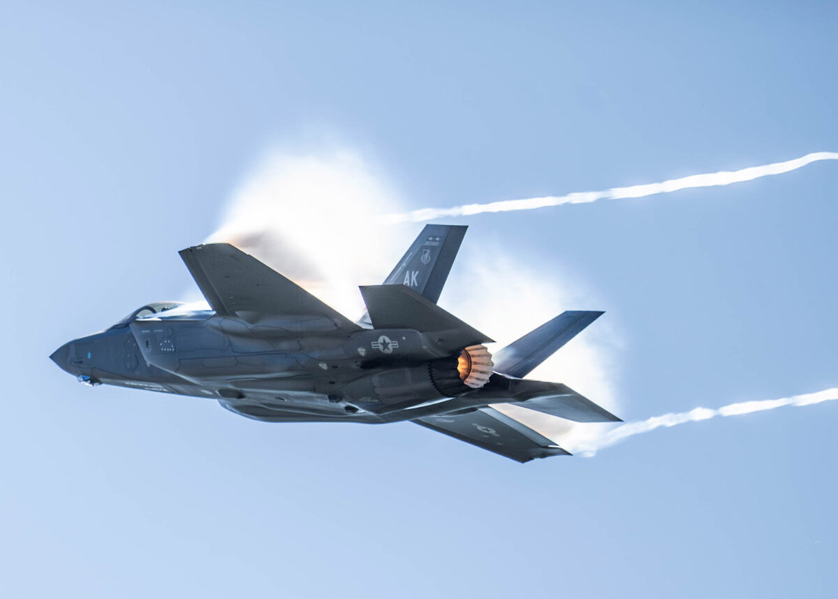 A&D will maintain a 60 percent share of the advanced composites market due to use of the materials in new-generation aircraft. Shown is a U.S. Air Force F-35A Lightning II fighter.