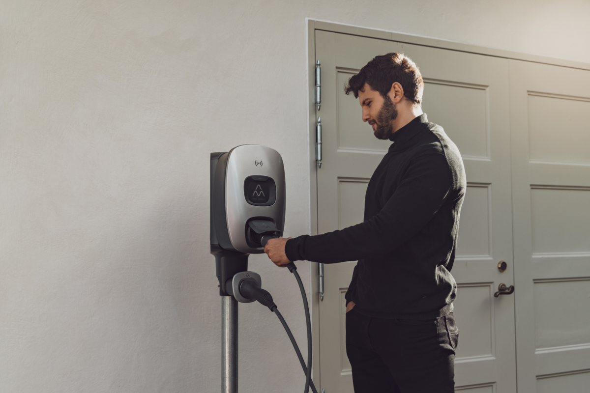 Charge Amps specified certified renewable Lexan PC from SABIC for its Dawn EV charger housing. Photos courtesy of Charge Amps and SABIC