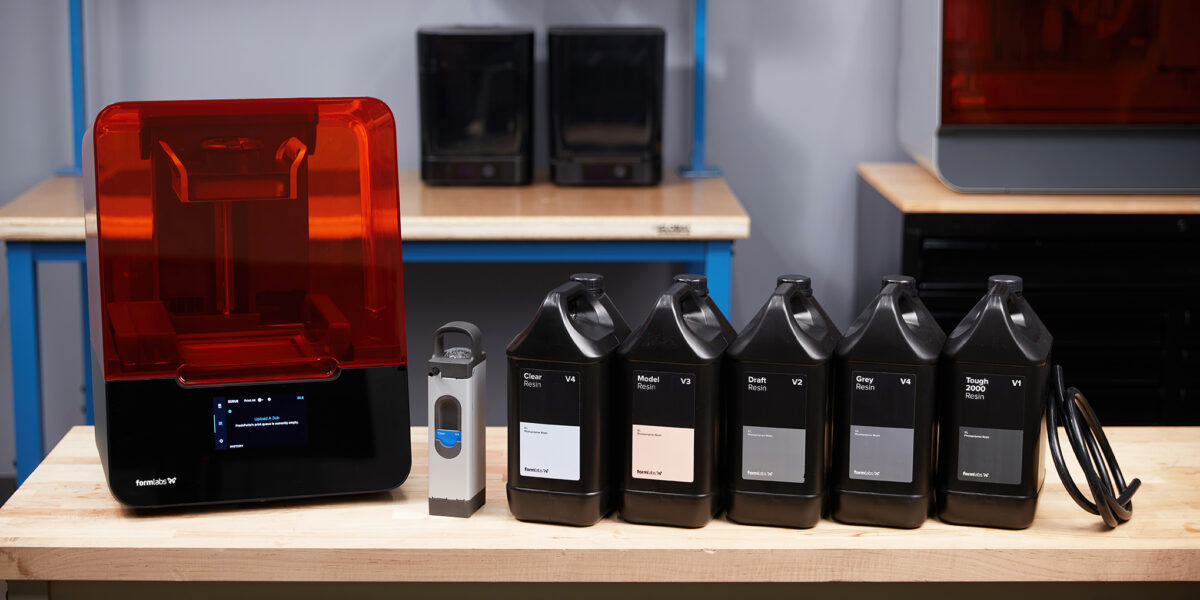 Formlabs’ new 5-liter Resin Pumping System is a plug-and-play replacement for the standard 1-liter cartridges on the firm’s Form 3 and Form 3L printers.
