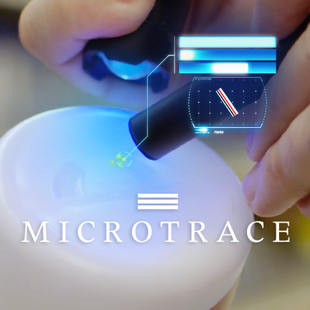 Microtaggant used for plastic security. Courtesy of Microtrace.