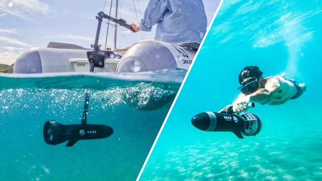 The multifunctional Kahe Pod 600 can propel small watercraft or even snorkelers underwater.