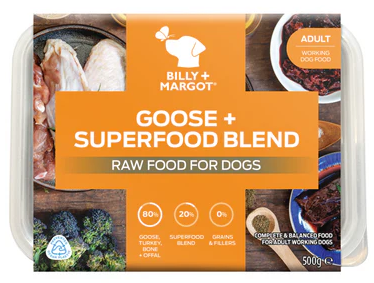 New raw dog food range. Courtesy of Billy + Margot.