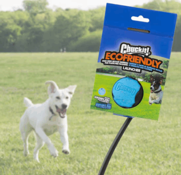 Chuckit! EcoFriendly Launcher designed with over 95% recycled plastic. Courtesy of Petmate.