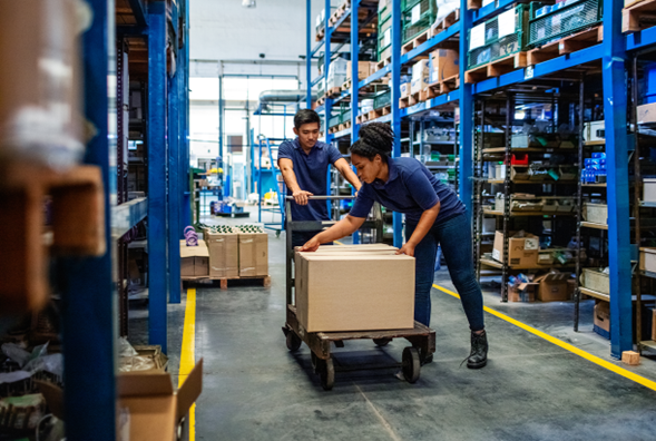 Effective inventory management ensures consistent material supply, optimizes production flow, and supports quality control in polymer packaging operations. Courtesy of Plex.