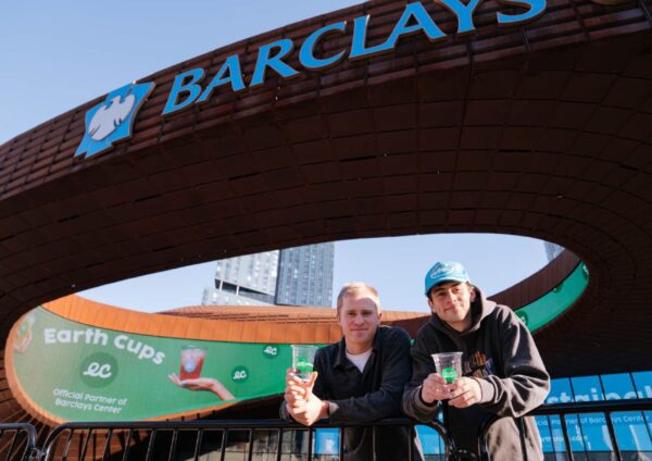 Earth Cups are now the official cup of the Barclays Center, bringing sustainability to the arena. Photo courtesy of Earth Brands.