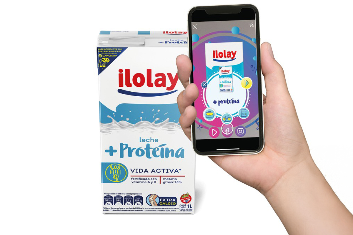 Ilolay functional milk packaging transforms into an interactive information portal through augmented reality integration. The strategically designed containers invite health-conscious consumers to scan them with smartphones, delivering nutritional content and lifestyle tips through an immersive digital experience. Design collaboration by Tridimage and CamOn.