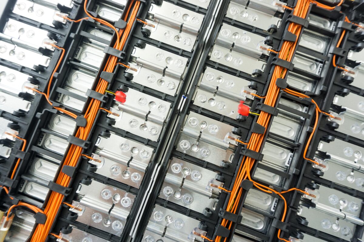 Covestro polycarbonate battery enclosure – Close-up of a lightweight, flame-retardant battery module housing for electric vehicles. Courtesy of Covestro.