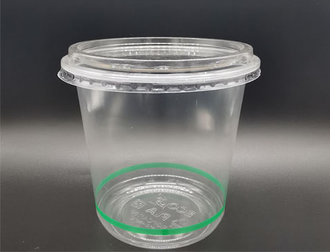 700ml Biodegradable Kraft Paper Lunch Box with PLA Window PLA Container. Courtesy of Lesui Shuguole.