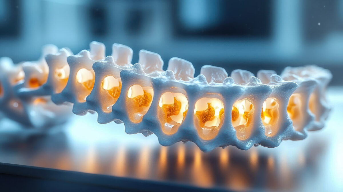 Spinal regenerative implants that integrate digital health with biomaterials.