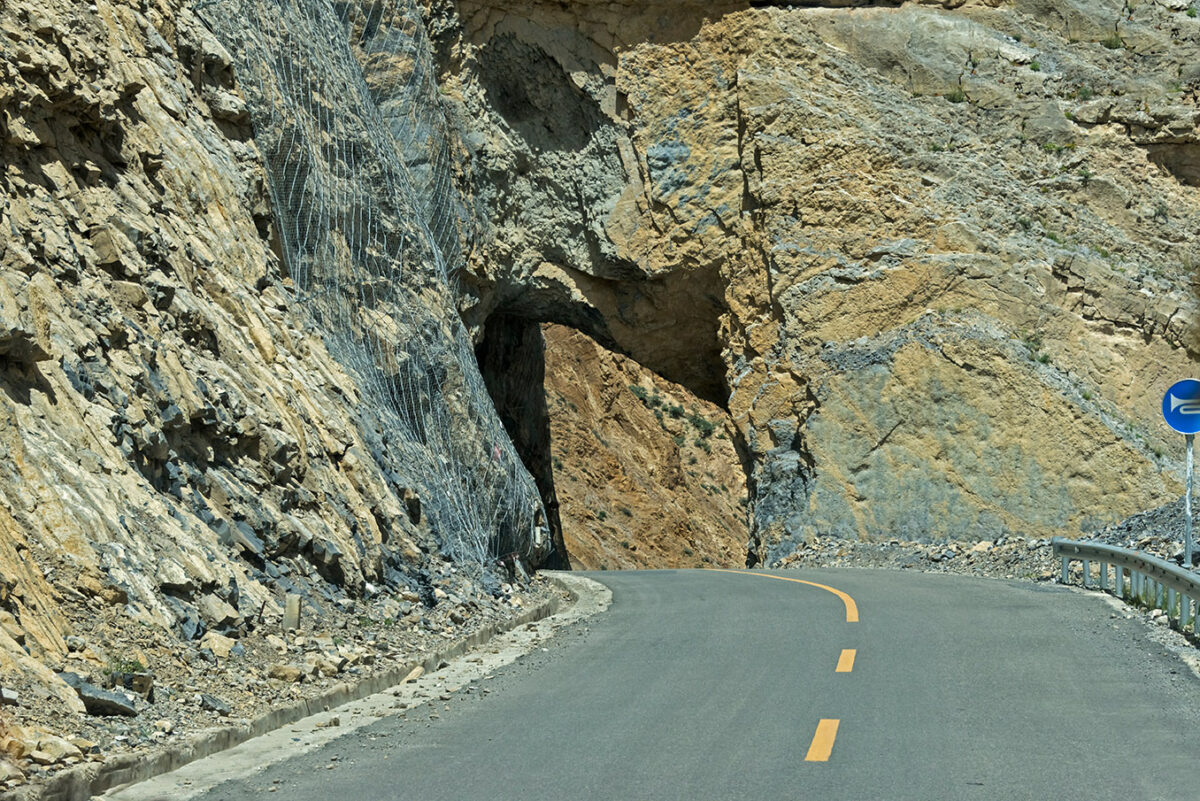 Landslides are common in Tibet, resulting in deposits of mechanically unstable soil.