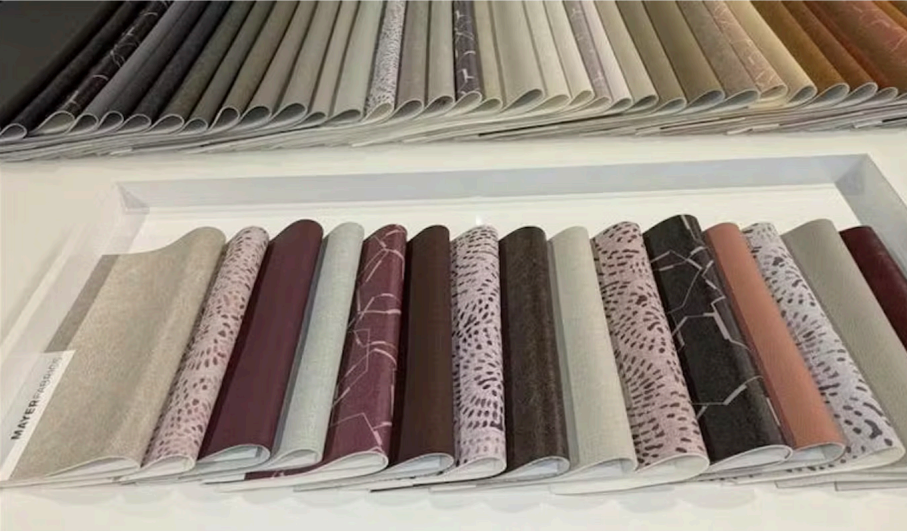 Hyphyn, a biodegradable vinyl on display at NeoCon 2025. Courtesy of Hyphyn.