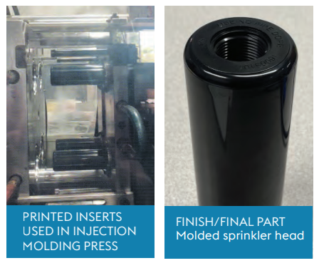 Sprinkler head mold insert with conformal cooling- Results. Courtesy of Xact Metal.