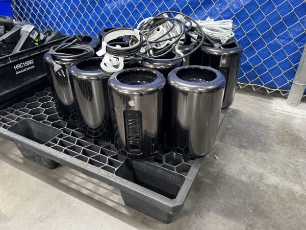 Electronics prepared for secure lease returns and recycling at e-Waste LLC. Image courtesy of e-Waste LLC.