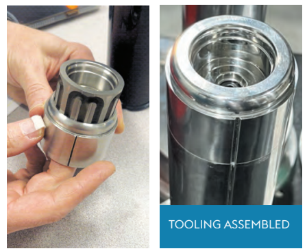 Sprinkler head mold insert with conformal cooling- Final insert. Courtesy of Xact Metal.