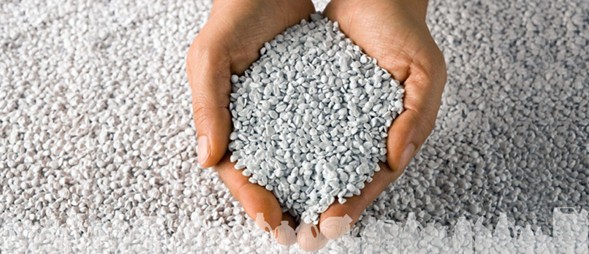 Recovered PCR pellets form the starting point for odor-abatement strategies in reactive extrusion. Courtesy of Plastiblow.