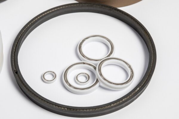 Polymer-based sealing elements designed for cryogenic and aerospace service.Specialized fluoropolymer and composite seals retain functionality under extreme temperature, pressure cycling, and hydrogen exposure. Courtesy of Advanced EMC Technologies.