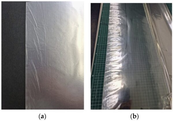Typical mechanical defects observed during winding, including (a) surface creases and (b) localized edge folds associated with uneven roll build. Courtesy of Overview of the Cast Polyolefin Film Extrusion Technology for Multi-Layer Packaging Applications.