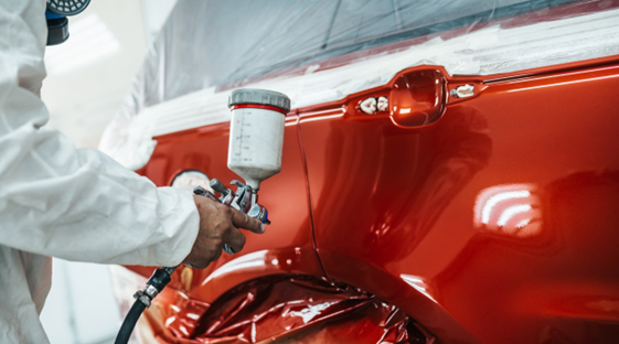 A distinct perspective for painting coatings in the automotive industry allows deformed layer shape recovery. Courtesy of Holts.