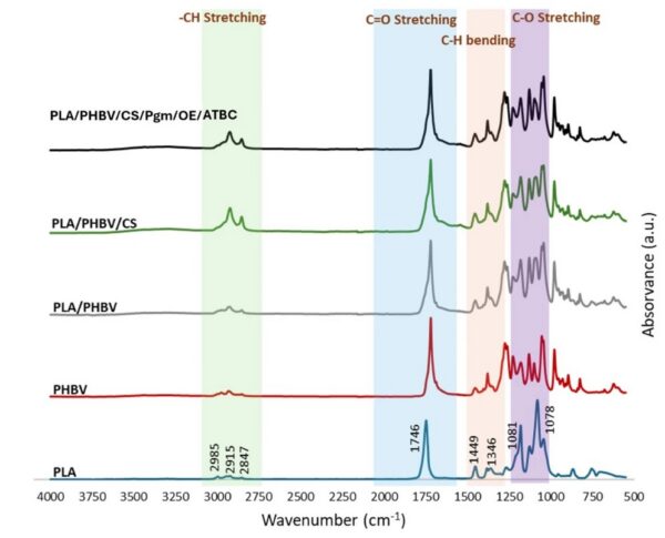 Researchers developed multiple formulations for the potential cosmetics packaging material. Figure courtesy of A novel fully biobased material composite for cosmetic packaging applications.