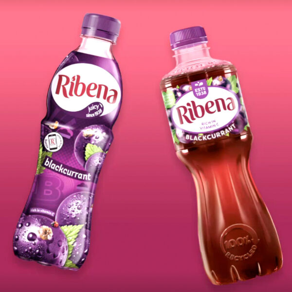 Reducing shrink sleeve coverage improves detection in optical sorting facilities while transforming the bottle itself into a primary brand asset. When labels occupy minimal surface area, embossed structural features and tactile treatments carry identity through the container's form. Brands discover that less label coverage often creates more distinctive shelf presence through sculptural honesty and material authenticity. Design by Elmwood.