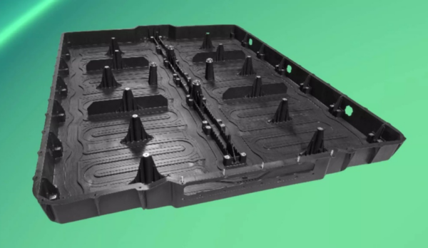 Advanced design for EV Battery Enclosure achieves a weight reduction of 10–20% providing an interesting perspective for EV and hybrid vehicles manufacturers. Courtesy of Envalior.
