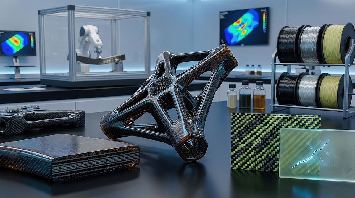 Photothermal heating enables engineers to print unsupported 3D composite structures impossible with traditional planar layups