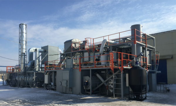 A pyrolysis plant converting plastic waste into valuable feedstock, illustrating the capital-intensive infrastructure required to scale chemical recycling technologies. Courtesy of Bioenergy Concept.