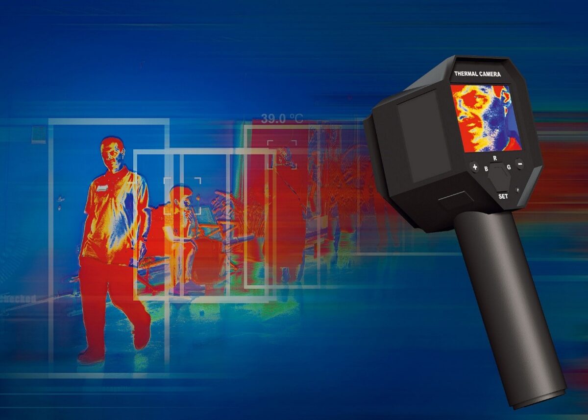 Infrared thermal imaging captures surface temperature patterns and can help identify heat distribution, cooling behavior, and process variations in industrial environments. Courtesy of Faulhaber.