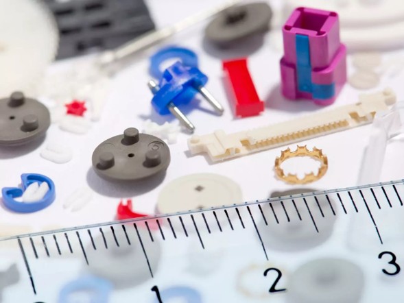 Small molded plastic parts reflect the increasing need for precise processing in advanced manufacturing. Courtesy of Ming Li.