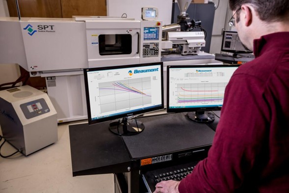 Understanding polymer flow under realistic processing conditions remains essential for reliable injection molding performance. Courtesy of Beaumont Technologies.